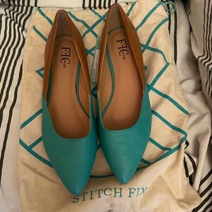 Stitch fix teal and tan flats.  Brand new never worn with tags